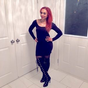 American Apparel jersey navy dress